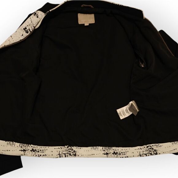 Soia & Kyo black and white zip Bomber Jacket Made in Canada size M - Picture 4 of 8